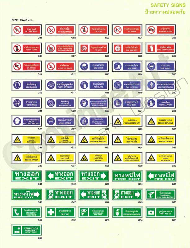 [ตลาดร่ำรวย™] รับทำป้ายเตือน, ป้ายเครื่องหมายเตือน, WARNING SIGNS, ป้าย ...